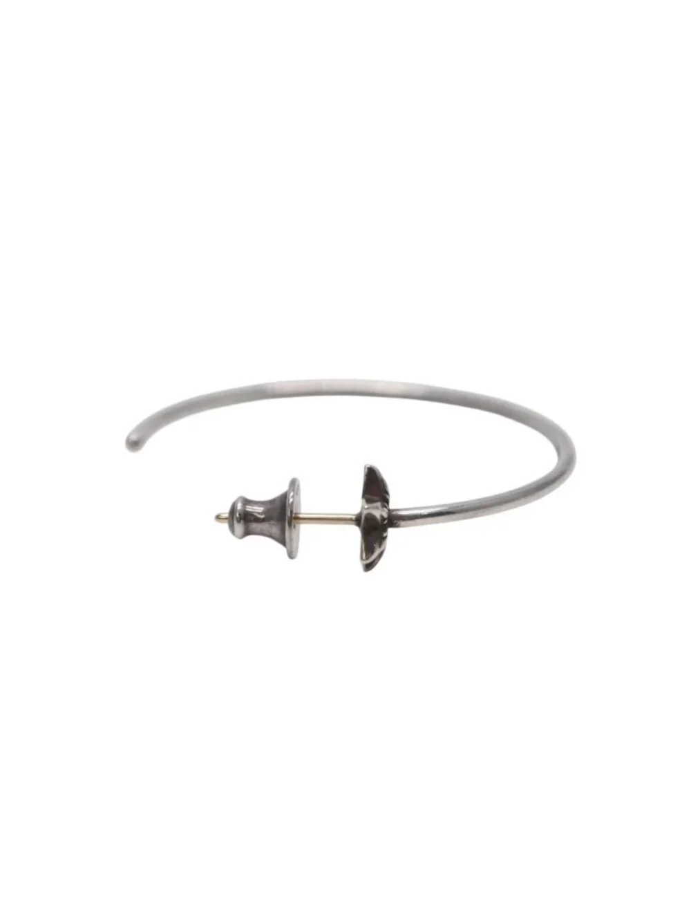 Chrome Hearts Hoop Cut Star Single Earrings 925 Sterling Silver